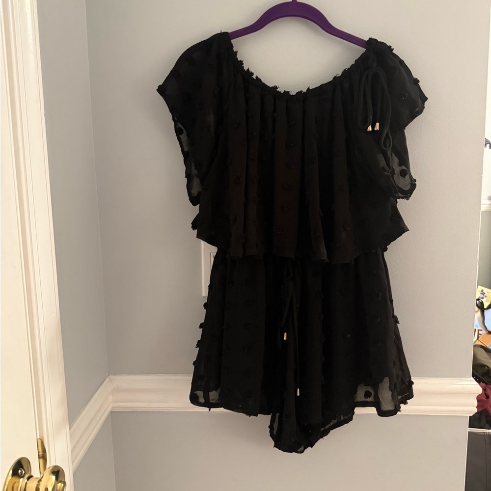 Women's Black Playsuit-romper